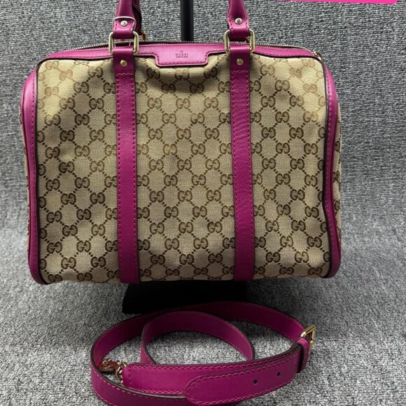 GUCCI Boston Leather Satchel 599-073025 - Picture 1 of 16